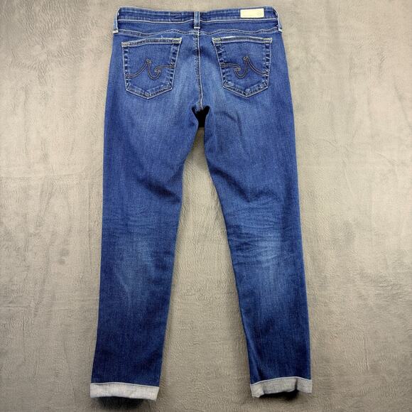 Adriano Goldschmied Ankle Jeans Women's 28R Blue Stilt Roll-Up Cigarette Roll-Up - Picture 2 of 10